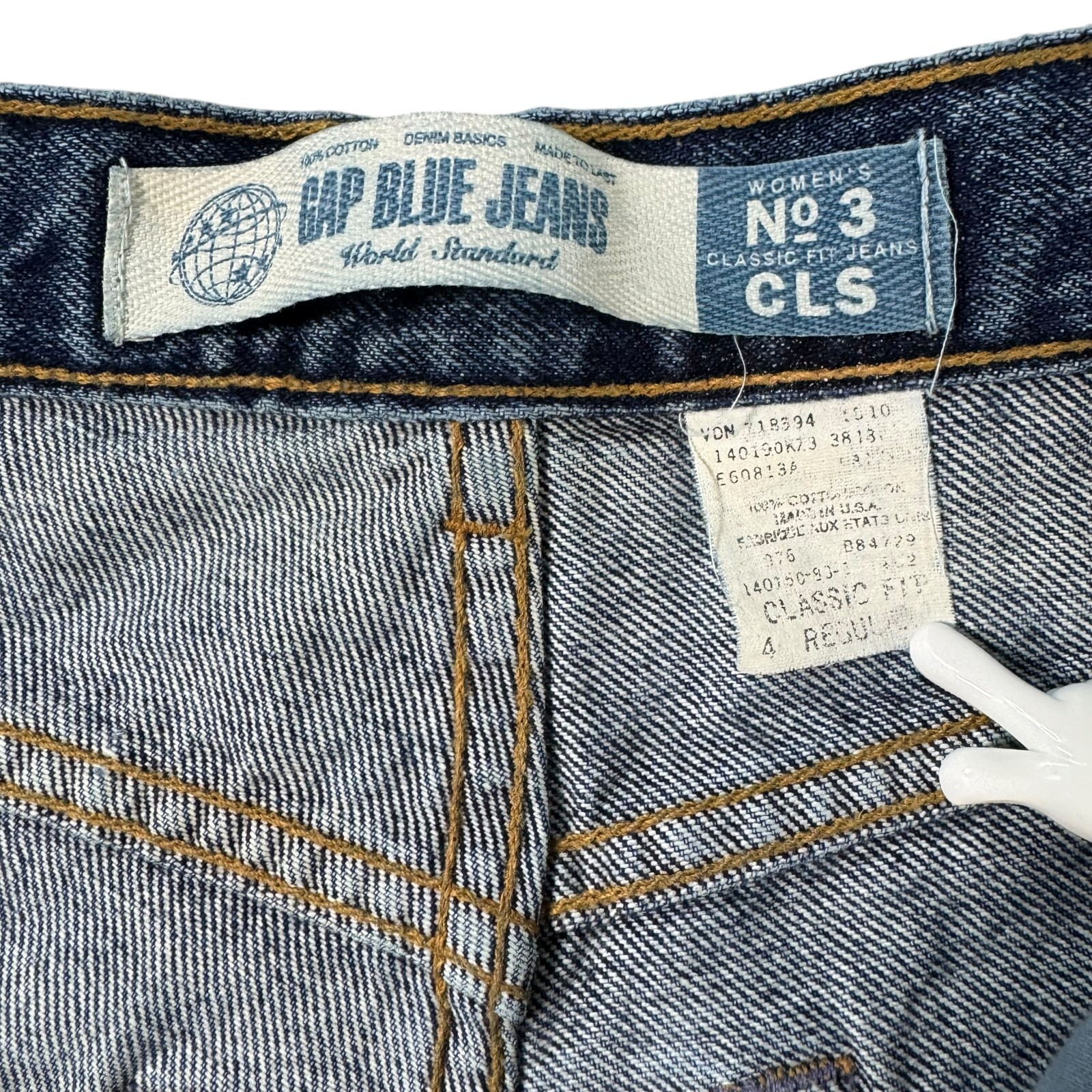 Vintage 90s Classic Fit Gap Blue Jeans No 3 Women Size 4 Regular High Rise USA