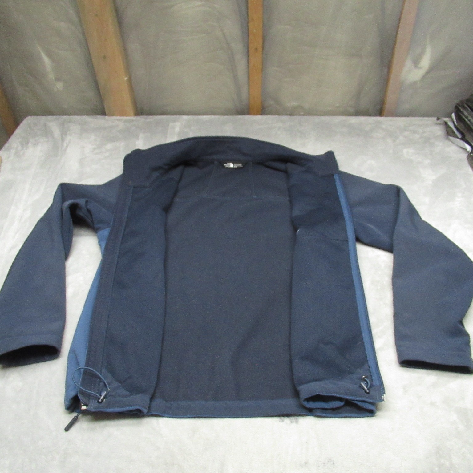North Face Jacket Mens Medium Blue WindWall Apex Bionic Softshell Fleece Lined