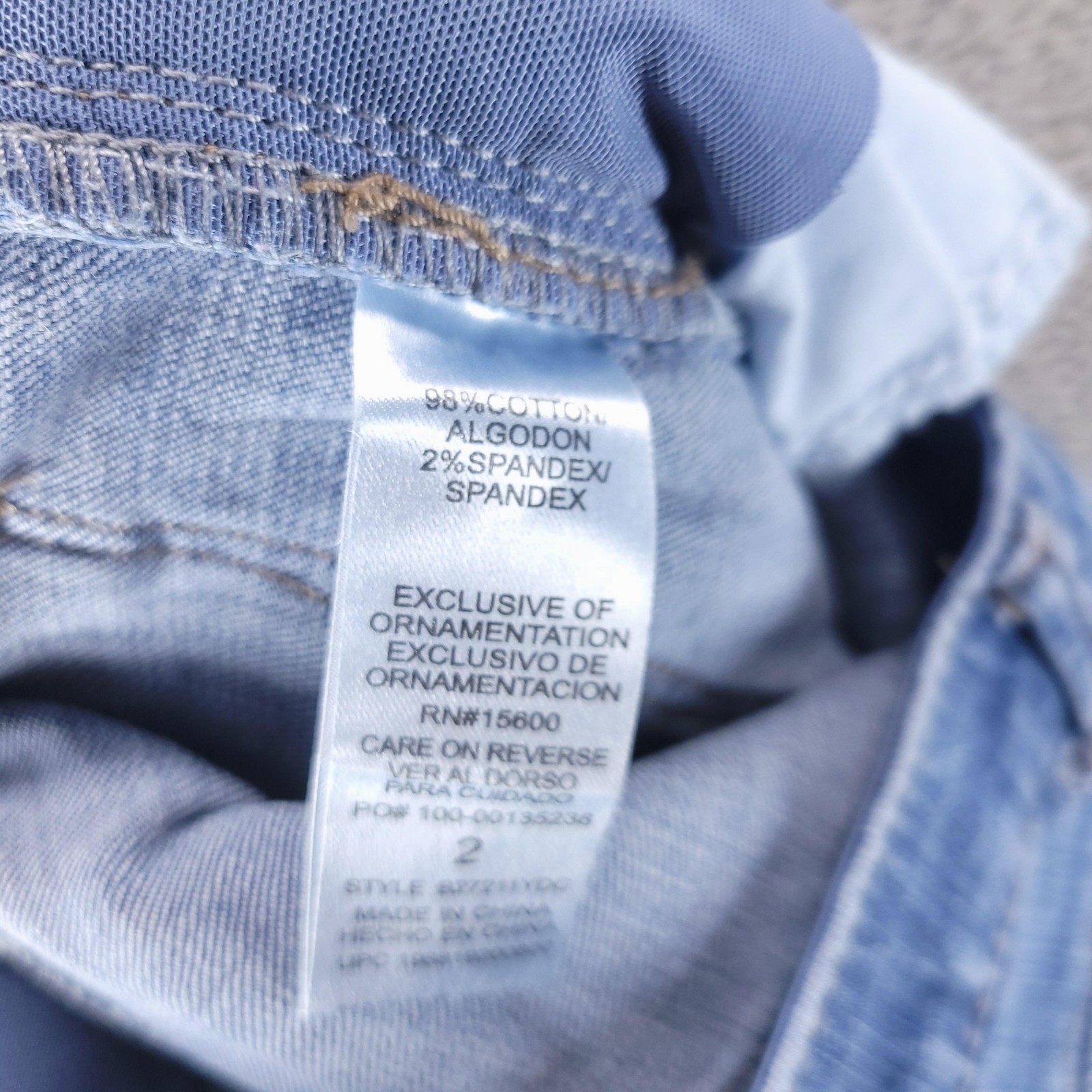 Democracy Jeans Womens 2 Blue High Rise Straight Ab Solution Stretch