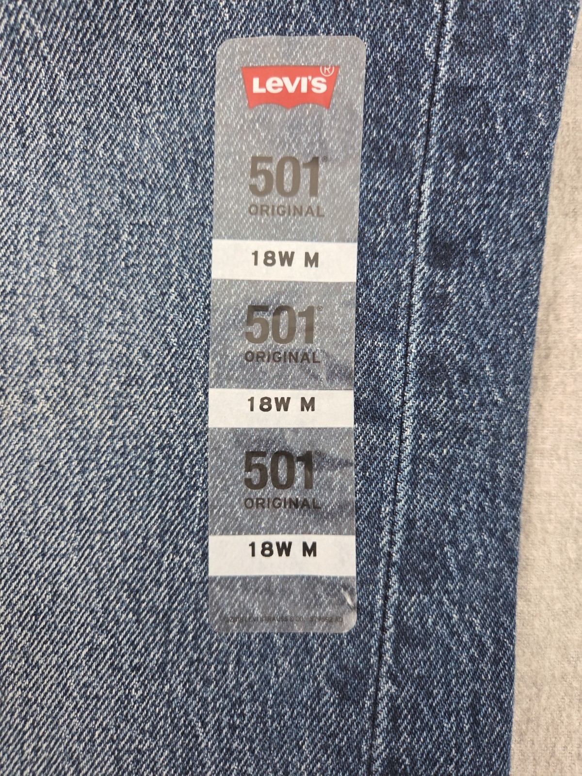 Levis Original 501 Womens Jeans 18W High Rise Button Fly Fitted Straight Leg NEW
