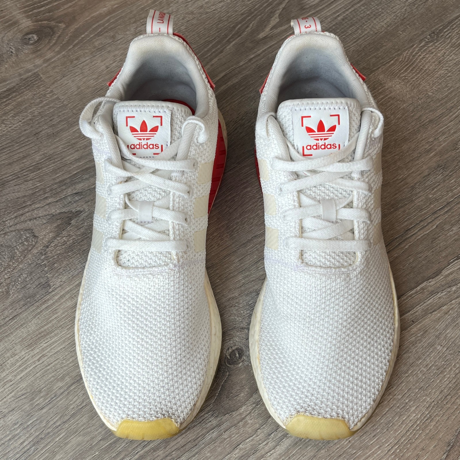 Adidas NMD R2 Boost Chinese New Year White Red Sneaker Mens 12.5 UK 12 EU 47 1/3