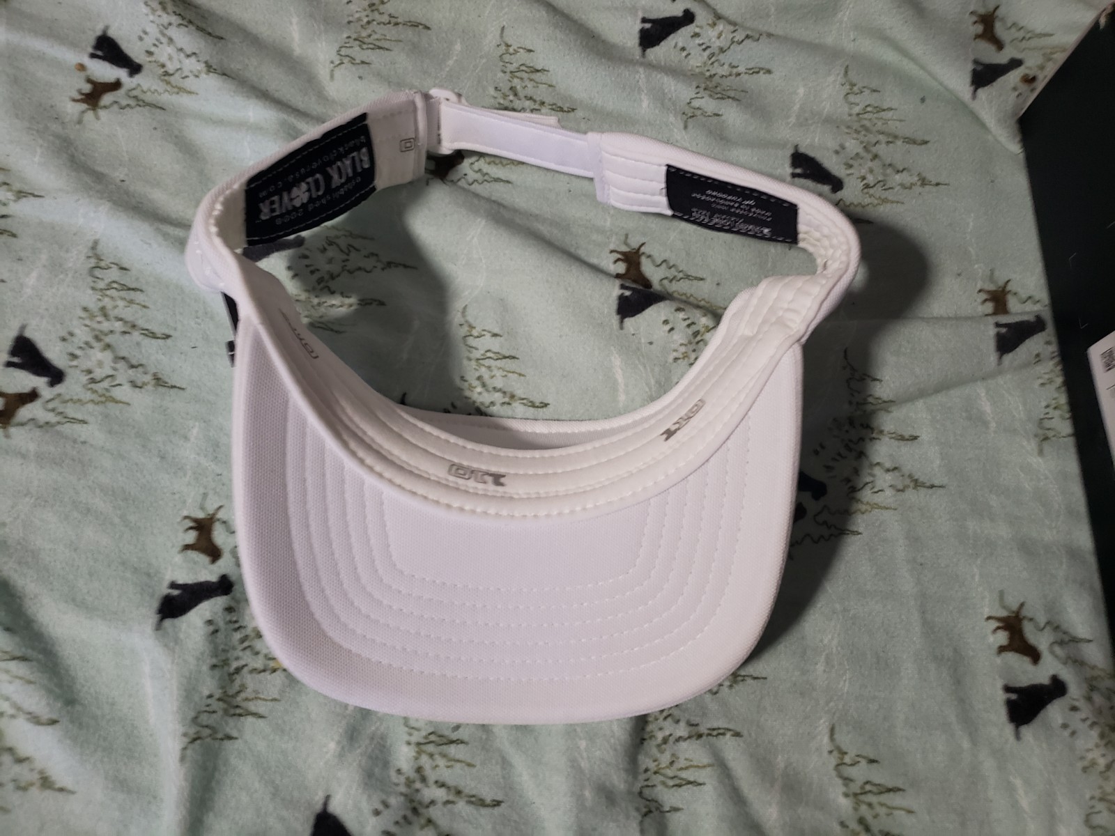 FLEXFIT Tech 110 Adjustable Fit VISOR White Hat Cap Golf Tennis New!