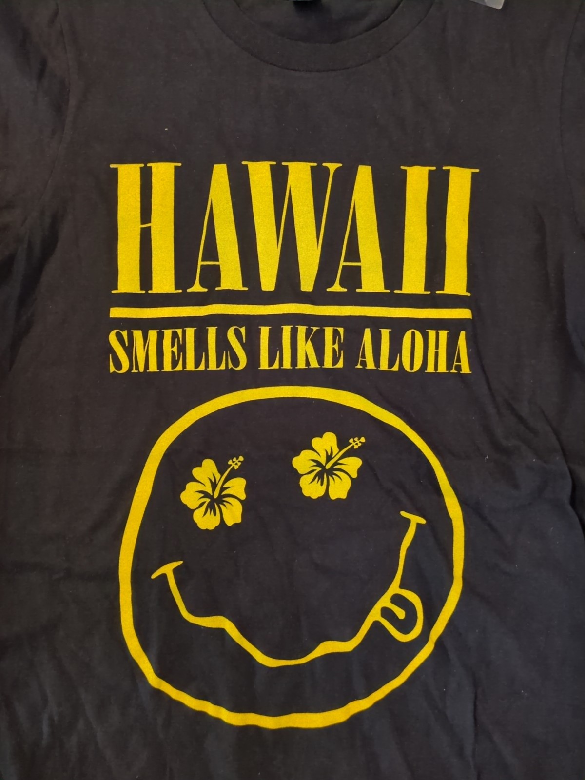 Hawaii Smells Like Aloha T Shirt Unisex & Kids Rock Music Funny Small Nirvana