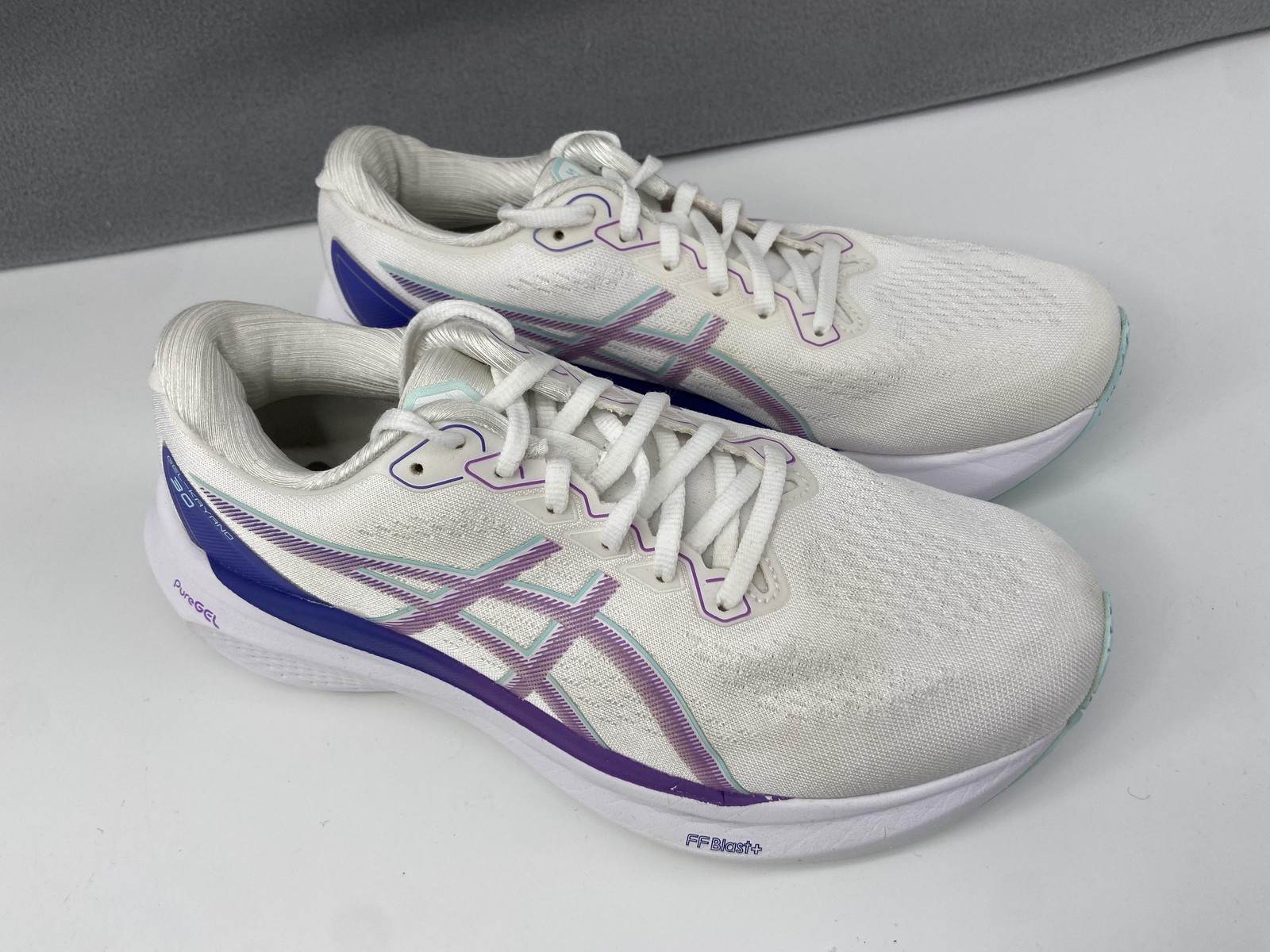 Asics Gel Nimbus 25 Shoes Womens 9 White Running Sneaker Athletic 1012B357 Train