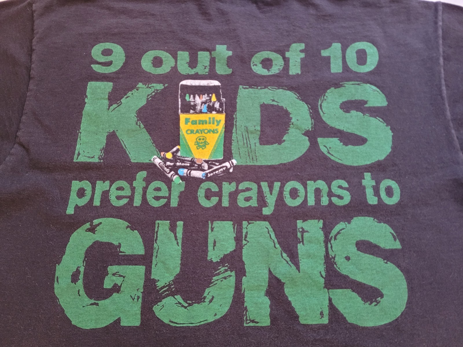 Vintage 1992 Pearl Jam Choices Size L T-Shirt Rare. Kids Prefer Crayons To Guns