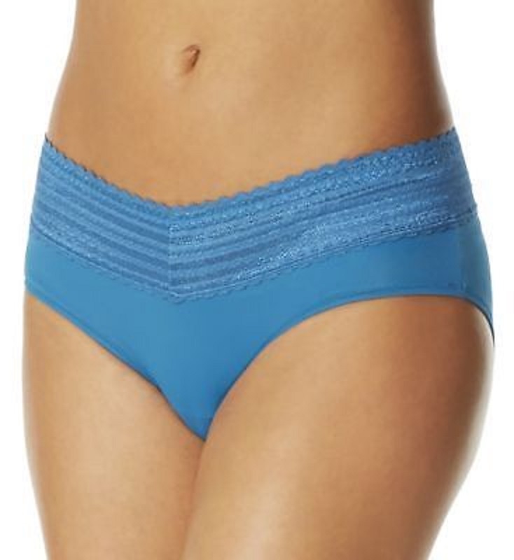 Warners No Pinching, No Problem Lace Trim Hipsters 5609 (solid colors)