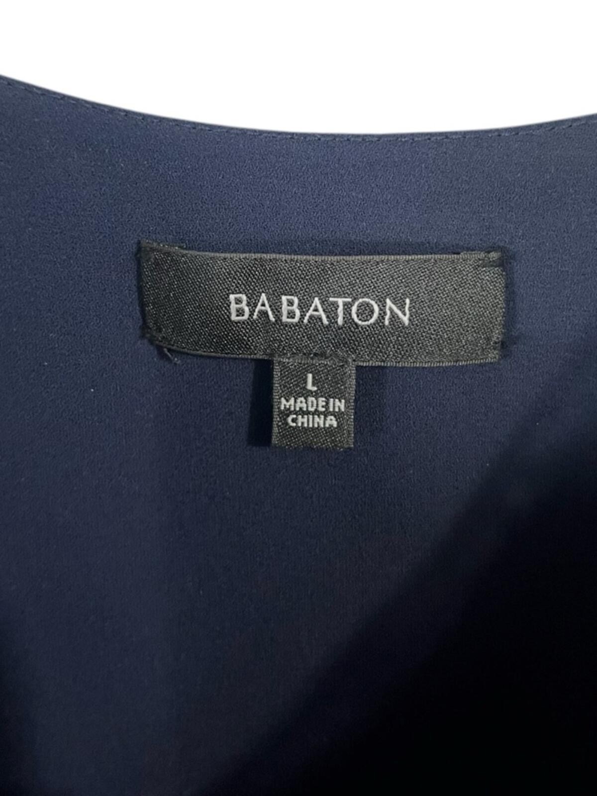 Aritzia Babaton Townsend Slip Dress in Navy With Black Lace Trim Size Large