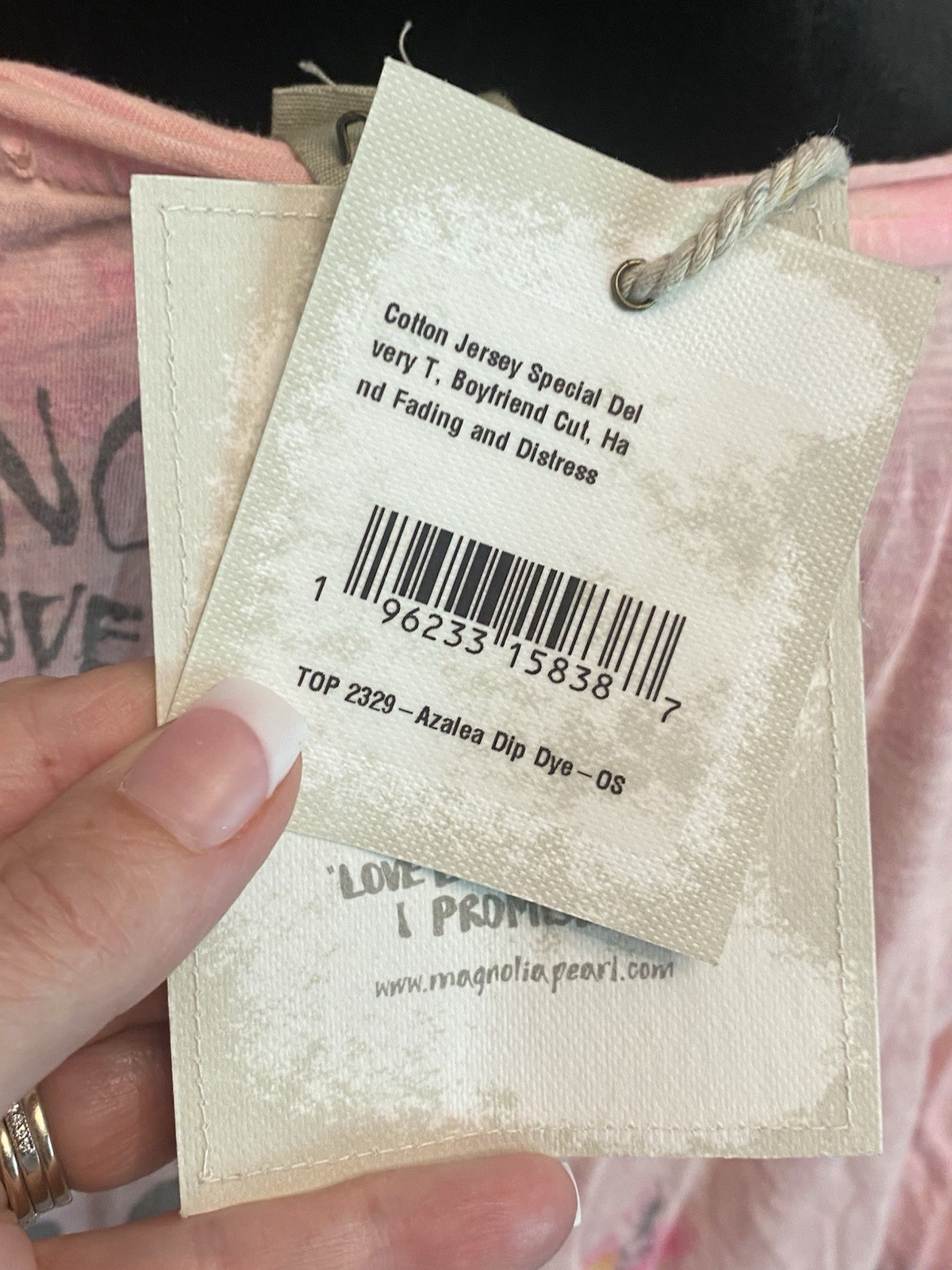 NWT Magnolia Pearl Elephant Tee Special Delivery Dip Dye Pink – One Size
