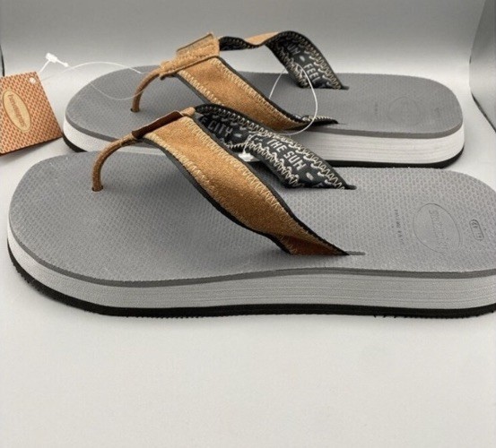 Havaianas Urban Fusion II Flip Flops Men’s US9/10 NWT Graphite/Ice Grey