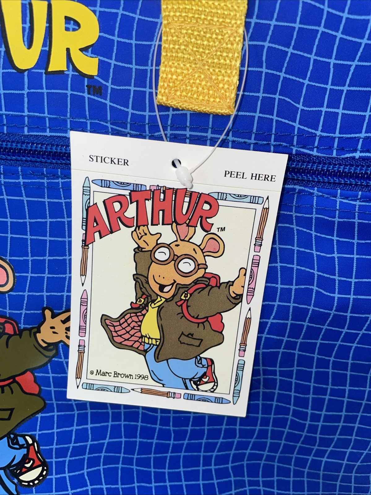 Vintage 1998 PBS Arthur Marc Brown 13” Travel Tote Duffle Bag New