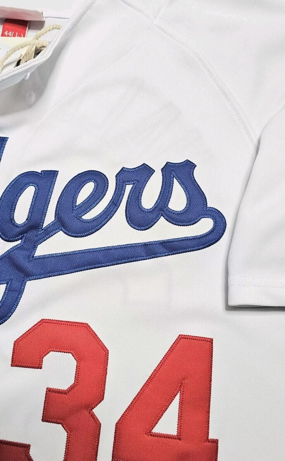 Fernando Valenzuela Dodgers 1981 World Series 34 Patch Men’s Throwback Jersey