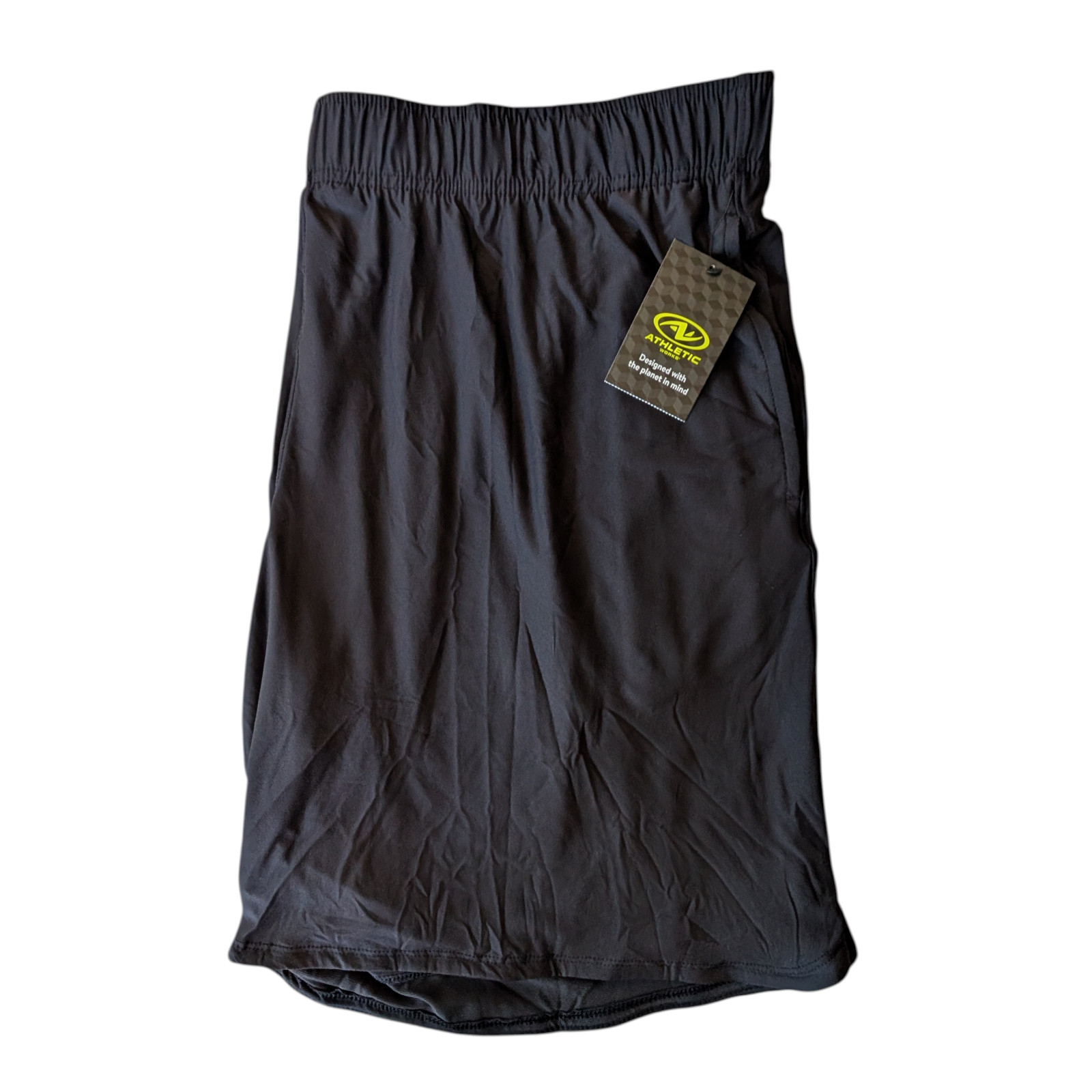 Jersey Comfort Shorts Men’s 2XL (44-46) Elastic Waist Front Pockets Black & Blue