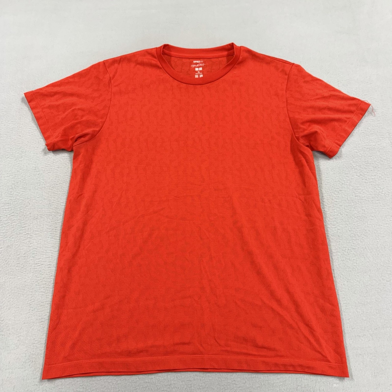 Uniqlo Shirt Mens XL Red SPRZ NY DRY-EX Quick Dry Athletic Crew Neck Tee
