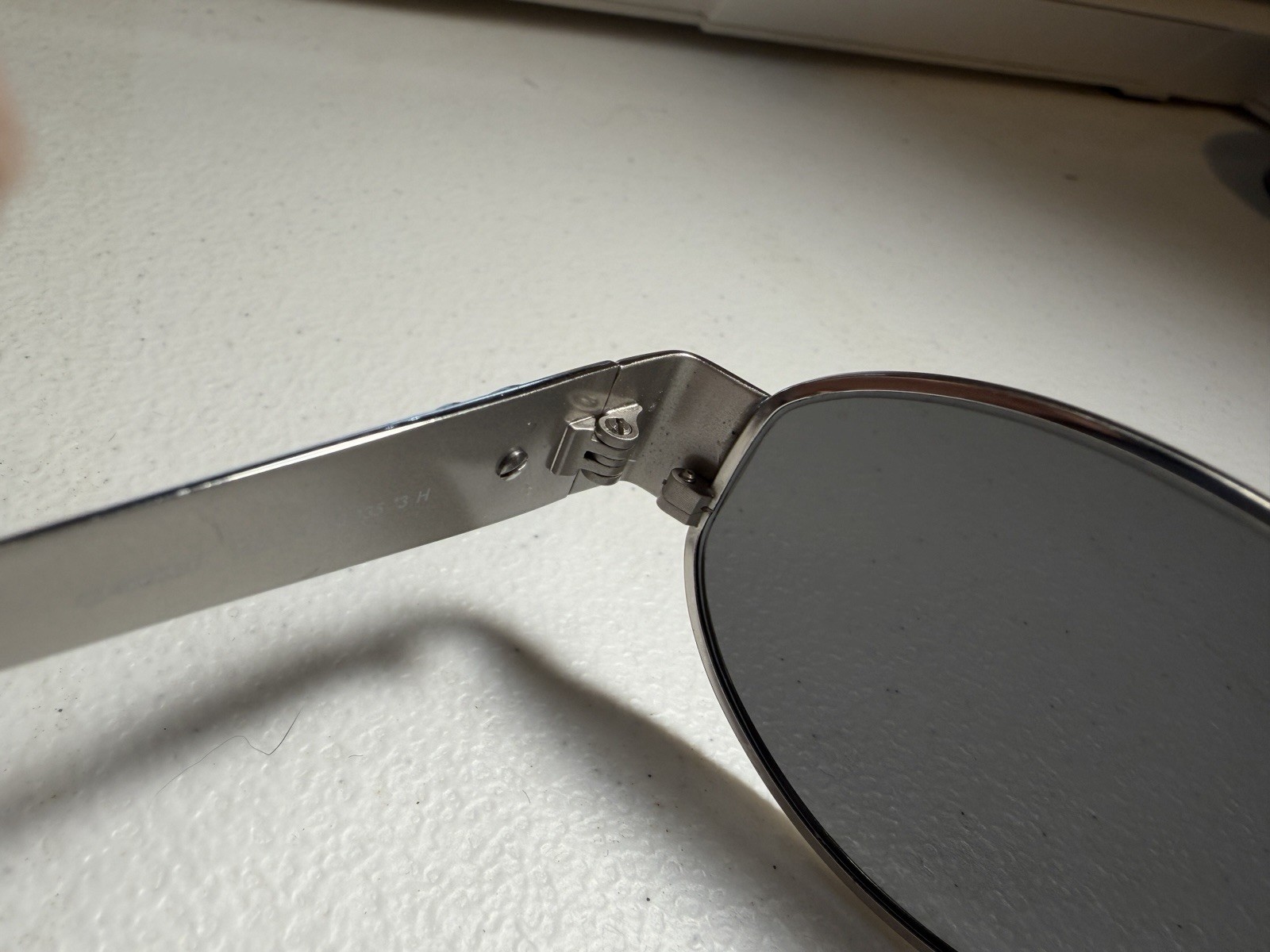 Celine CL40235U 16A Triomphe Metal Sunglasses Silver Frame Grey Lens AUTHENTIC