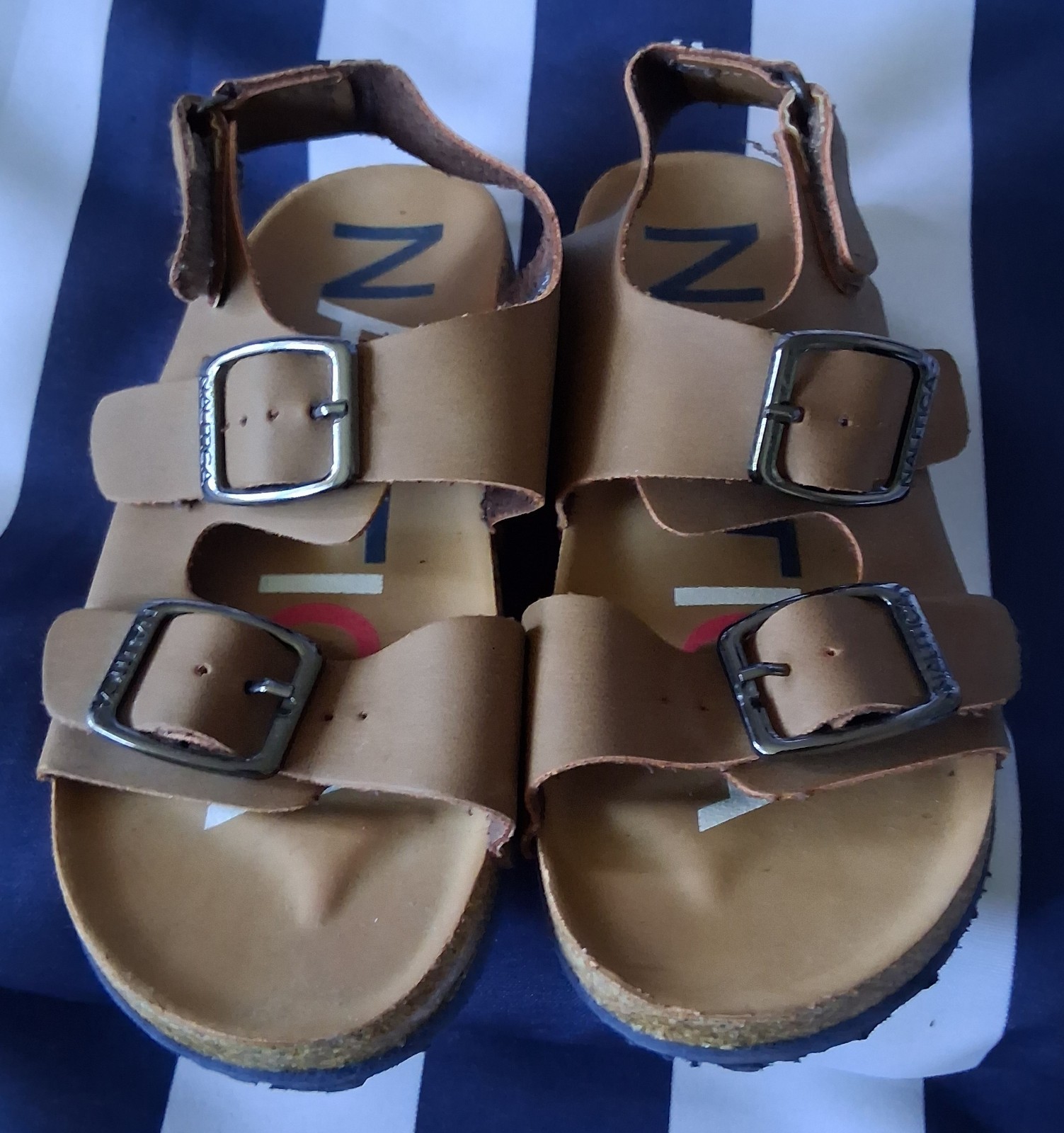 Nautica Unisex Kids Brown Strappy Adjustable Buckle Sandals US 10 EU 27