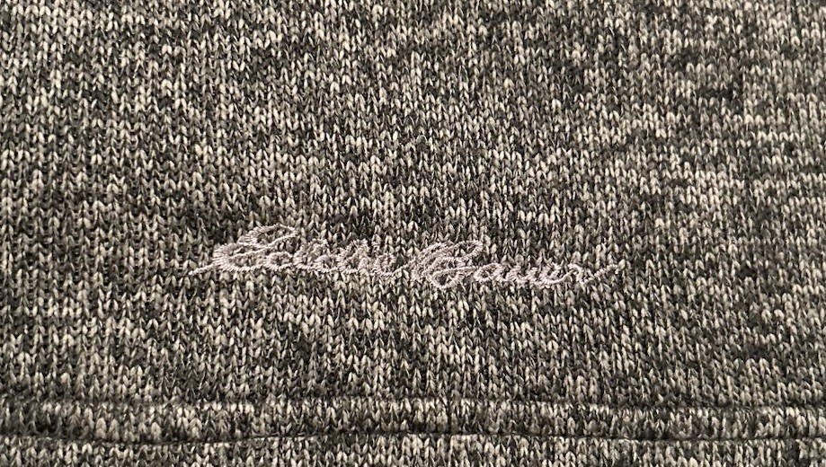 Eddie Bauer Men’s L Gray Mock Neck Knit Pullover 1/4 Zip Sweater Polyester