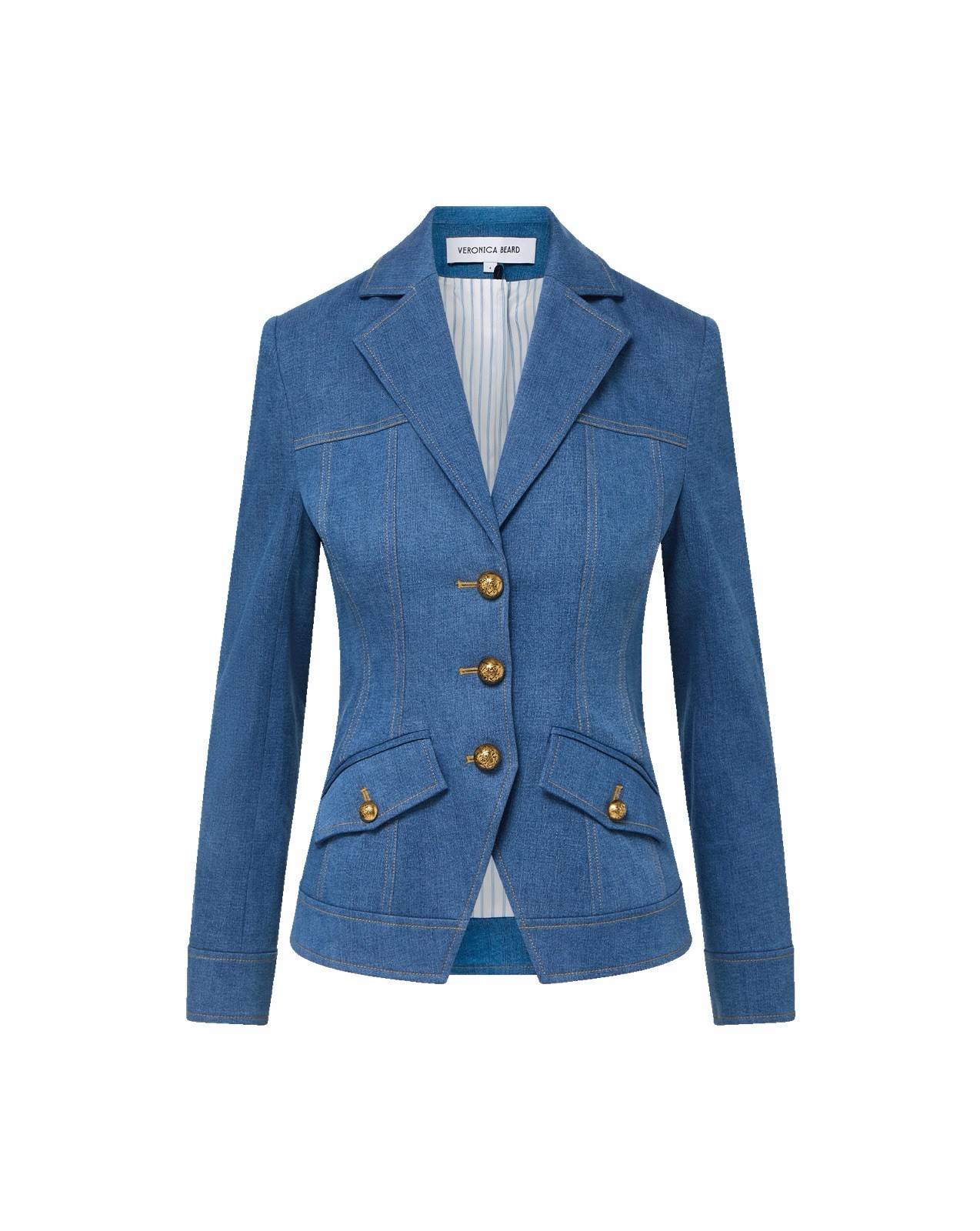 Veronica Beard Dickey Jacke Randy Denim Size 10 $ 798