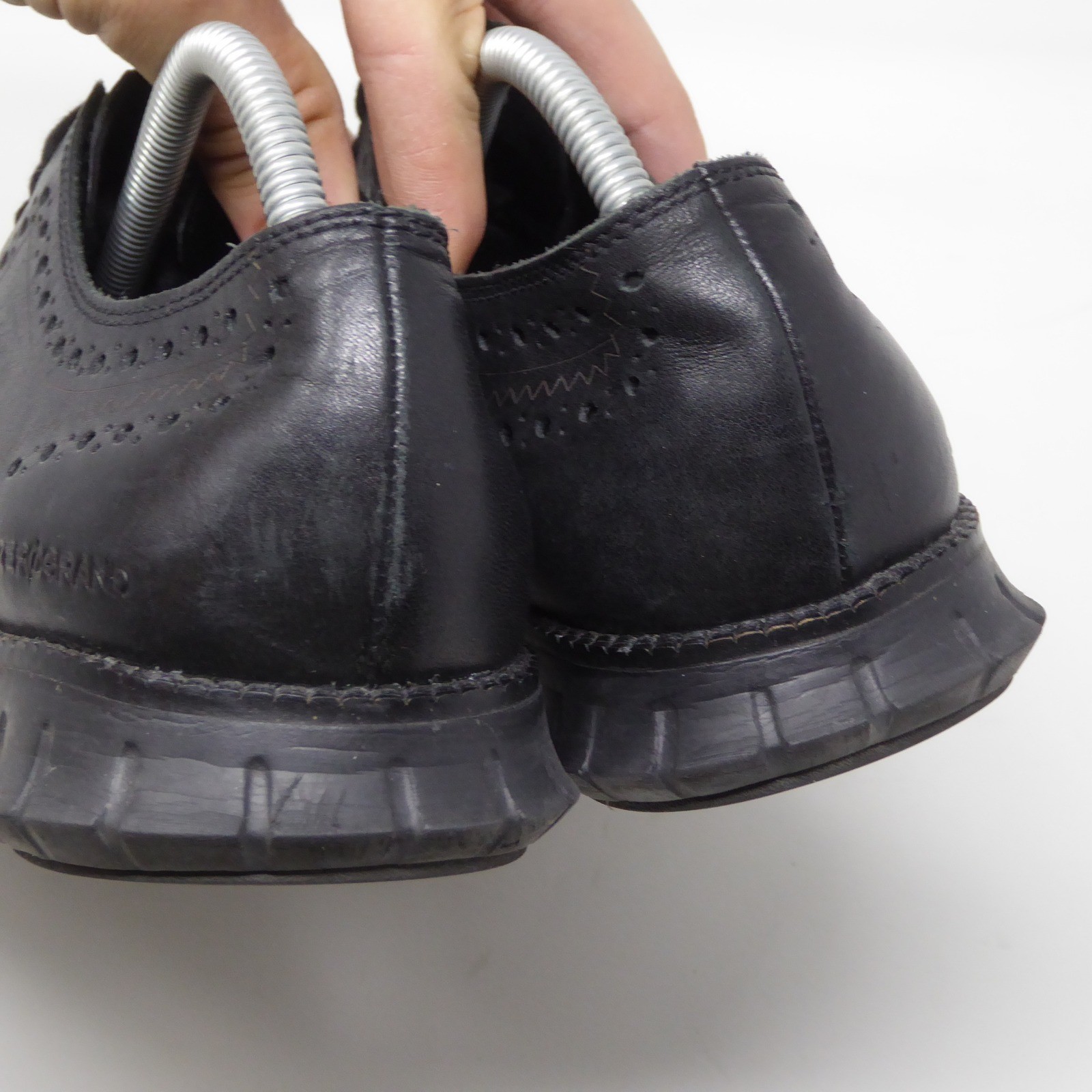 Cole Haan Mens Zerogrand Wingtip Oxford Shoes Black Leather C20719 Size 9.5