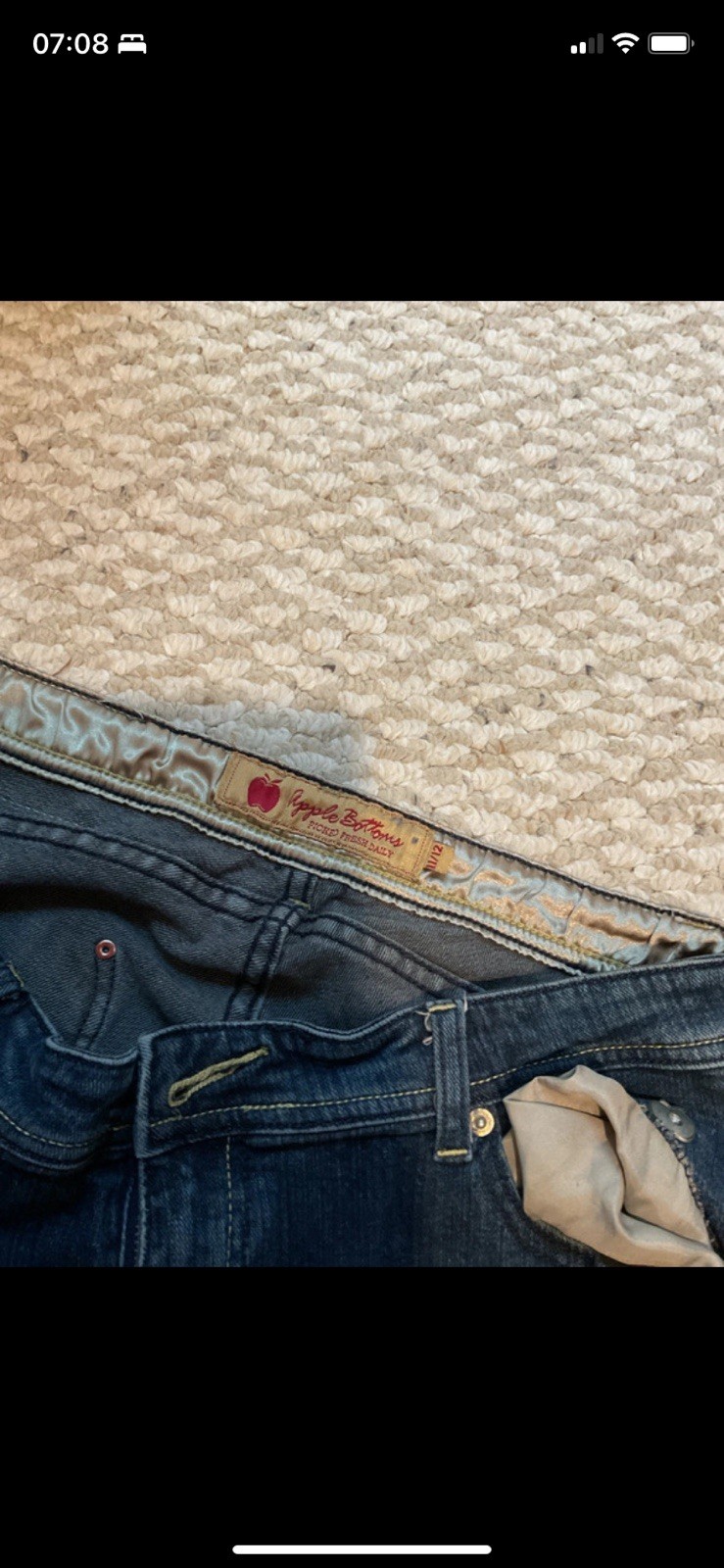 Apple Bottoms Women’s Dark Wash Blue Denim Slim Low Rise Straight flare Jeans 12