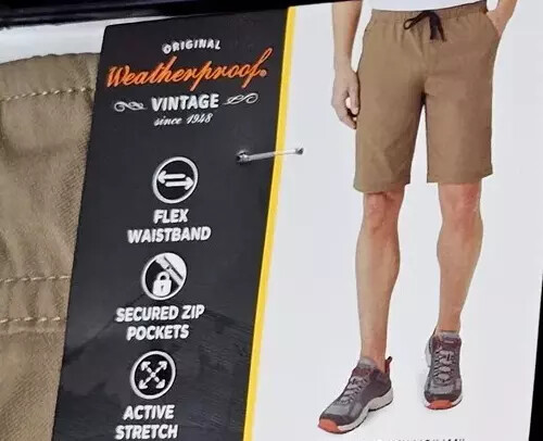 Weatherproof Vintage Men’s Performance Weather-Flex Tech Shorts