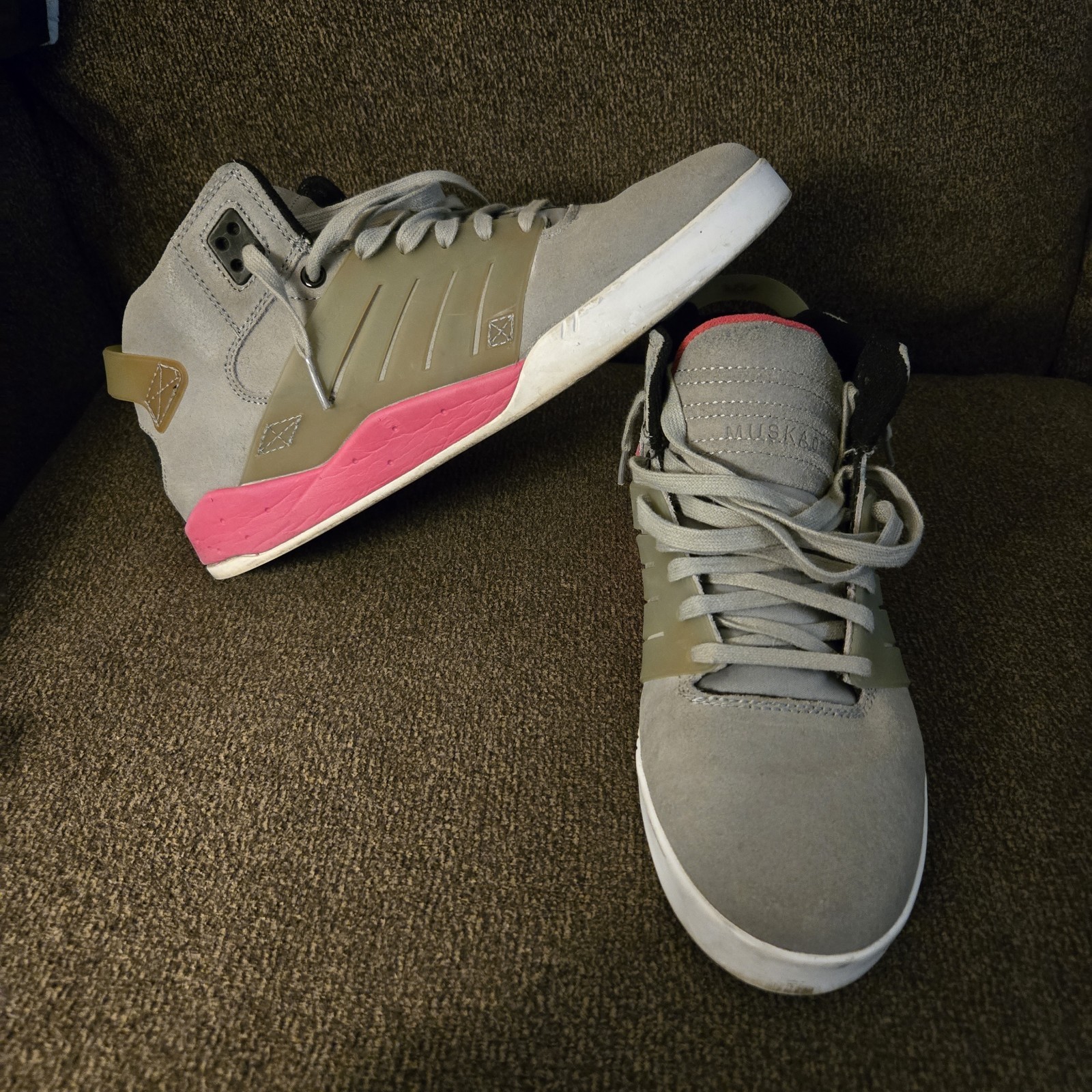 Size 11 Supra Skytop III 3 Mid Top Sneakers Pink Grey Chad Muska Y2K