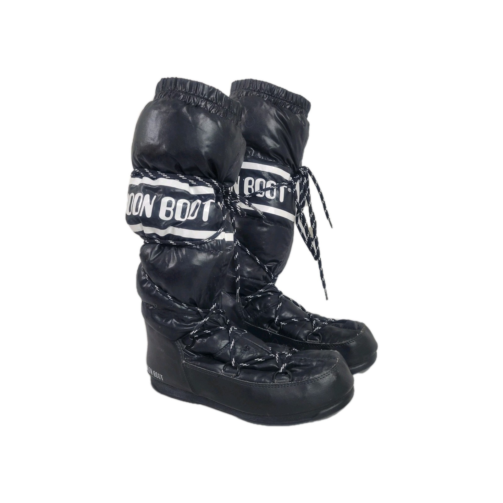 Tecnica The Original Moon Boot Womens 8.5 Black Winter Snow Boots Y2K 2000s