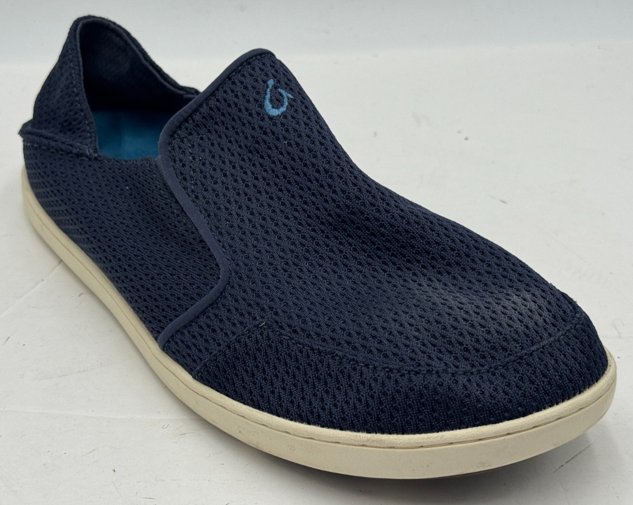 OluKai Nohea Mesh Men’s Sneakers 10.5 Blue Round Toe Slip On Shoes 10188-TFTF
