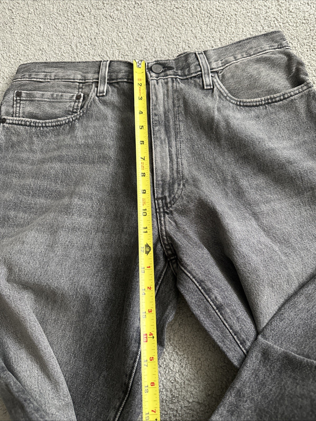 Levi ‘s Premium Men’s 578 Baggy Throughout Denim Jeans Sz. 36Wx32 Gray New