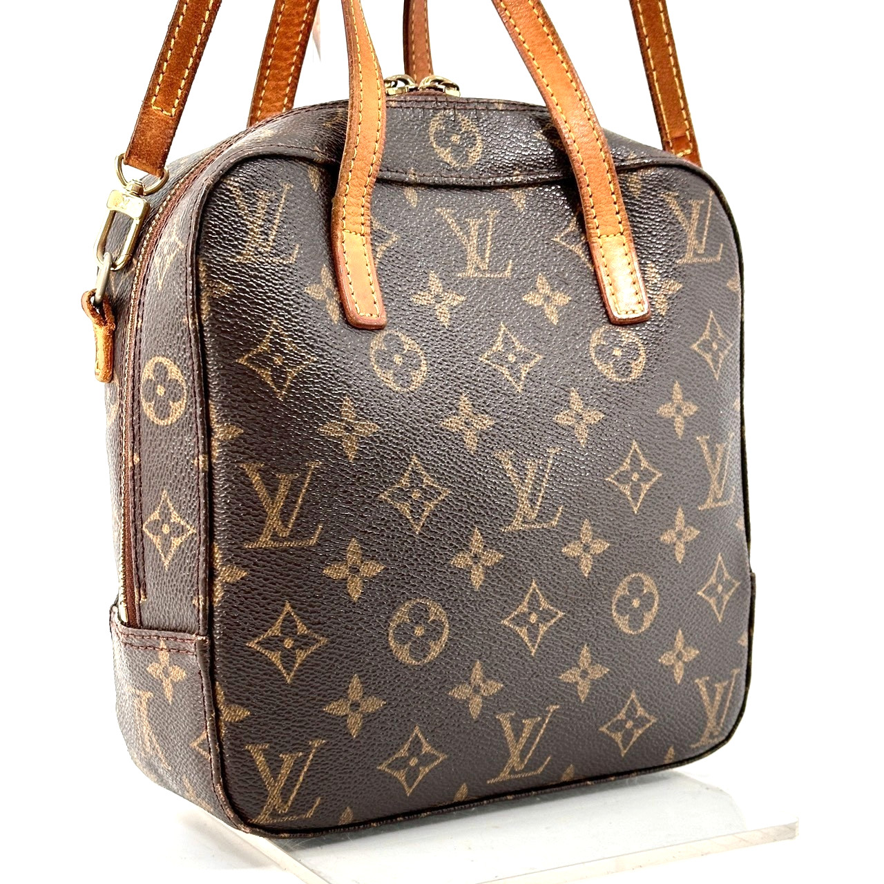 Louis Vuitton Spontini Hand Bag Shoulder Bag Monogram AR0033 Authentic
