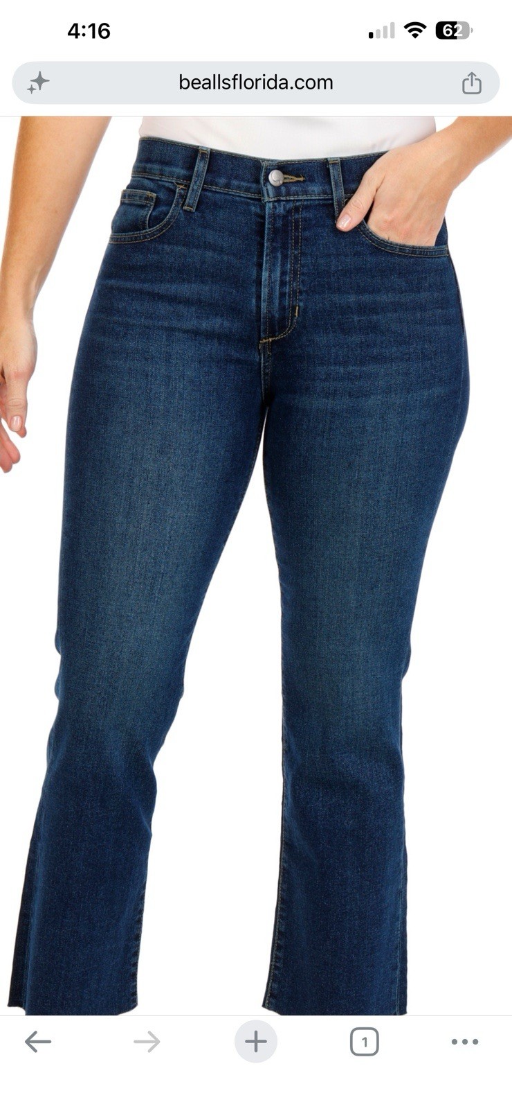 Joe’s Jeans Women’s Dark Blue Flare Stretch High-Rise Denim 24 X 26