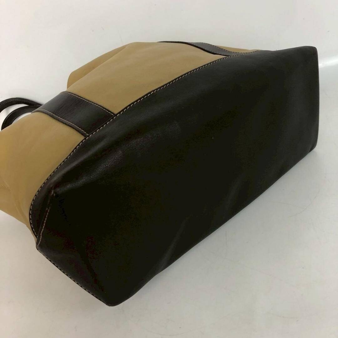 LOEWE Tote bag Anagram Leather Beige Vintage Authentic From Japan