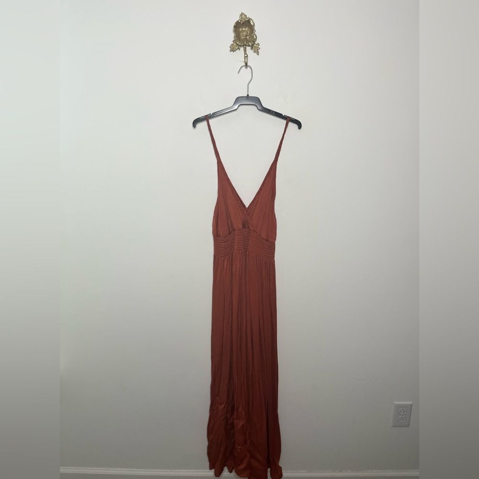 Louise Misha Plum Dress in Terracotta 40