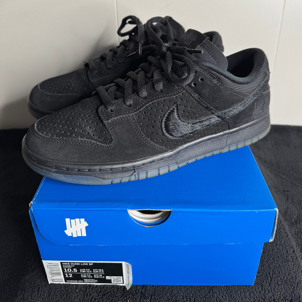 Nike Dunk Low SP x Undefeated 5 On It Mens 10.5 Black DO9329-001 Dunk Vs AF1