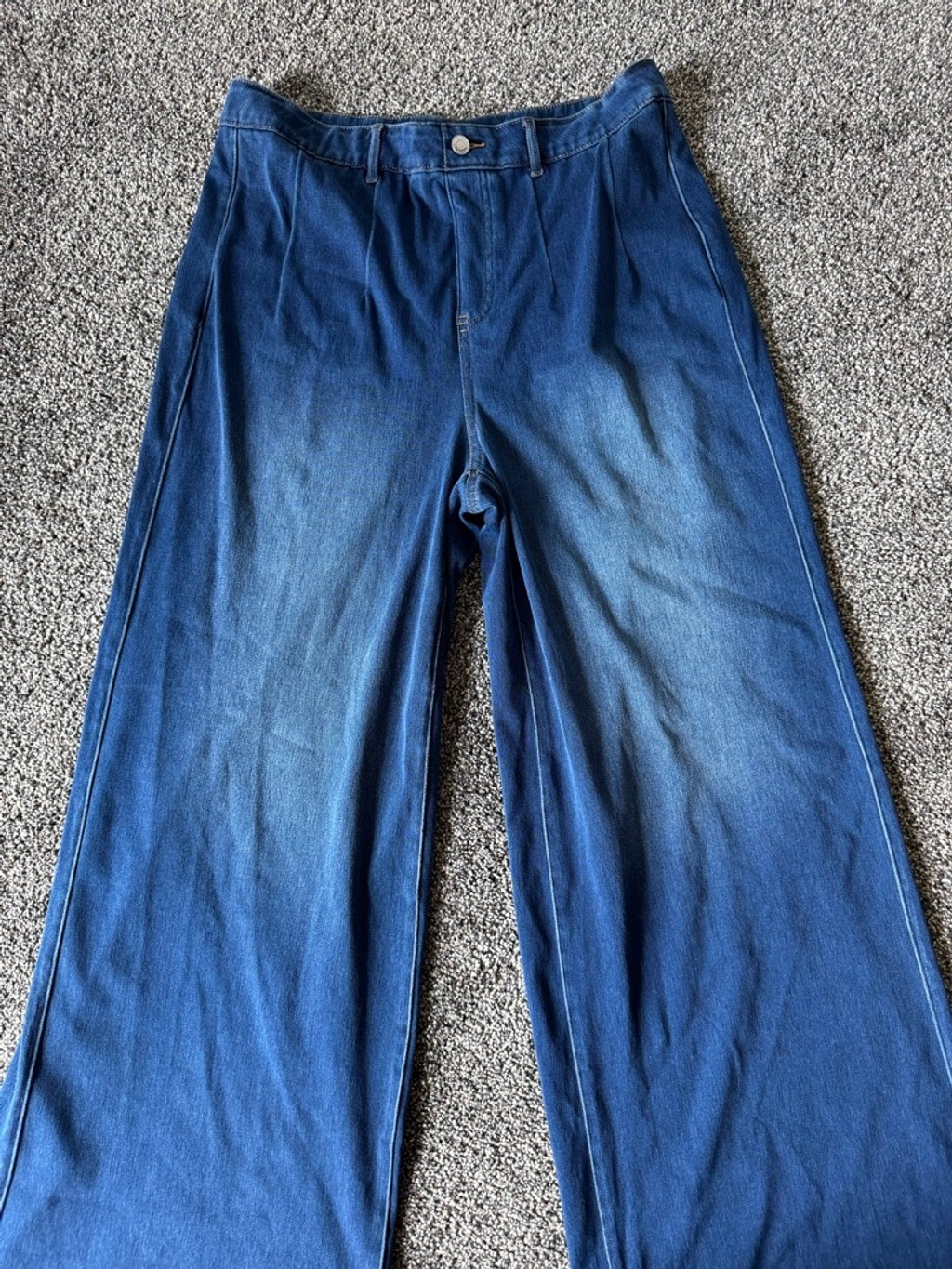 Halara Flex™ High Waisted Tummy Control Wide Leg Casual Jeans with Pockets SZ XL