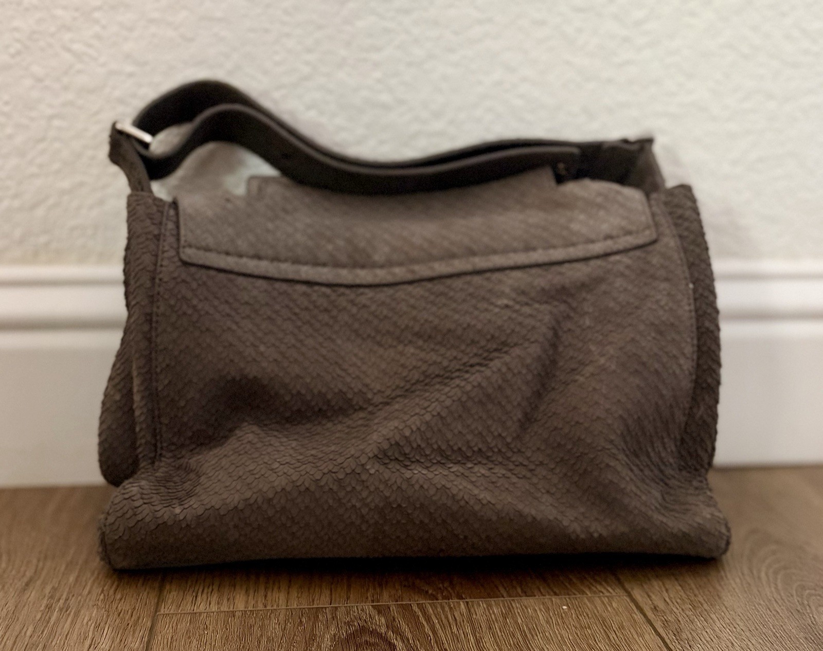 Claudio Orciani Textured Shoulder Bag Magnetic/Zip, Shoulder Strap, Pockets