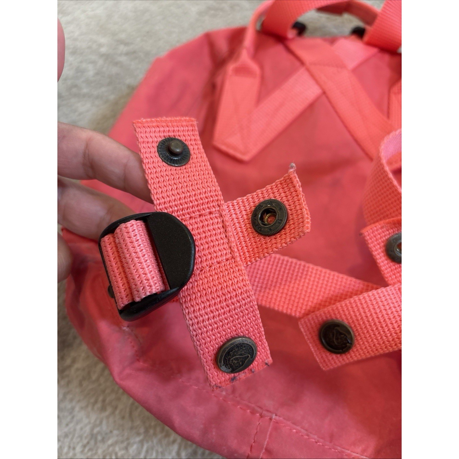 Peach Pink Mini Backpack Classic Lightweight Everyday Bag READ