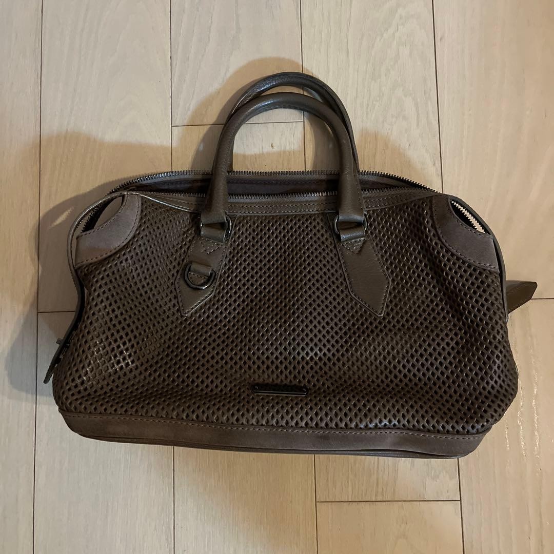 Burberry Leather Business Bag Suede & Leather 16.3×8.7×7.5in Used