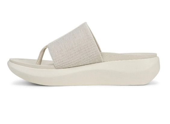Vionic Beach Aqua Platform Toe Post Sandal, Ivory