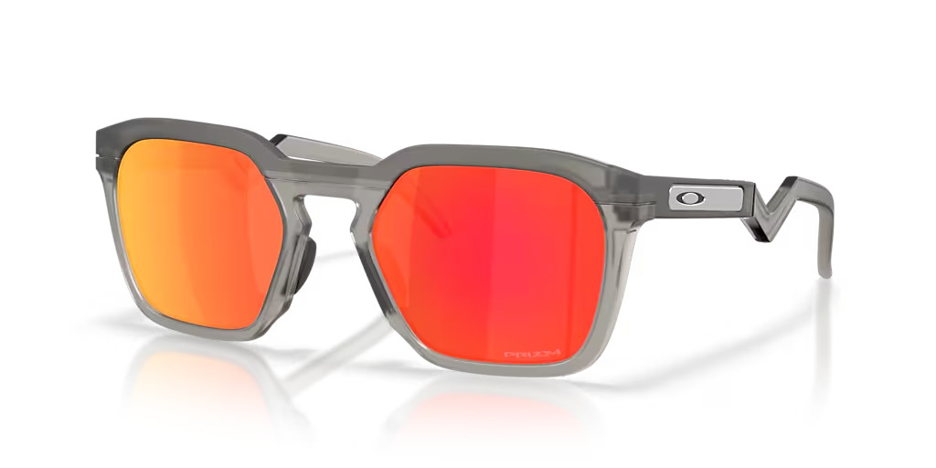 Oakley Sunglasses HSTN SQ OO9533-0254 Matte Grey Smoke / PRIZM Ruby Lens