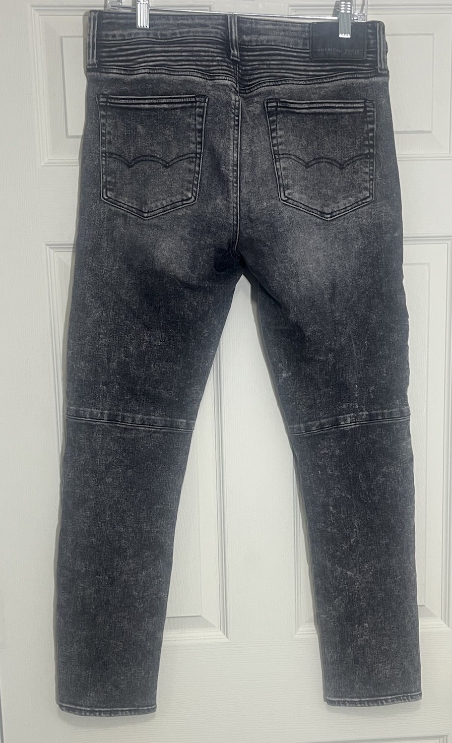American Eagle Airflex Grey Skinny Moto Jeans Men’s 31×30 Used Good Condition