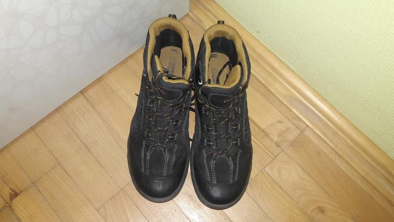 men ecco boots black leather 42
