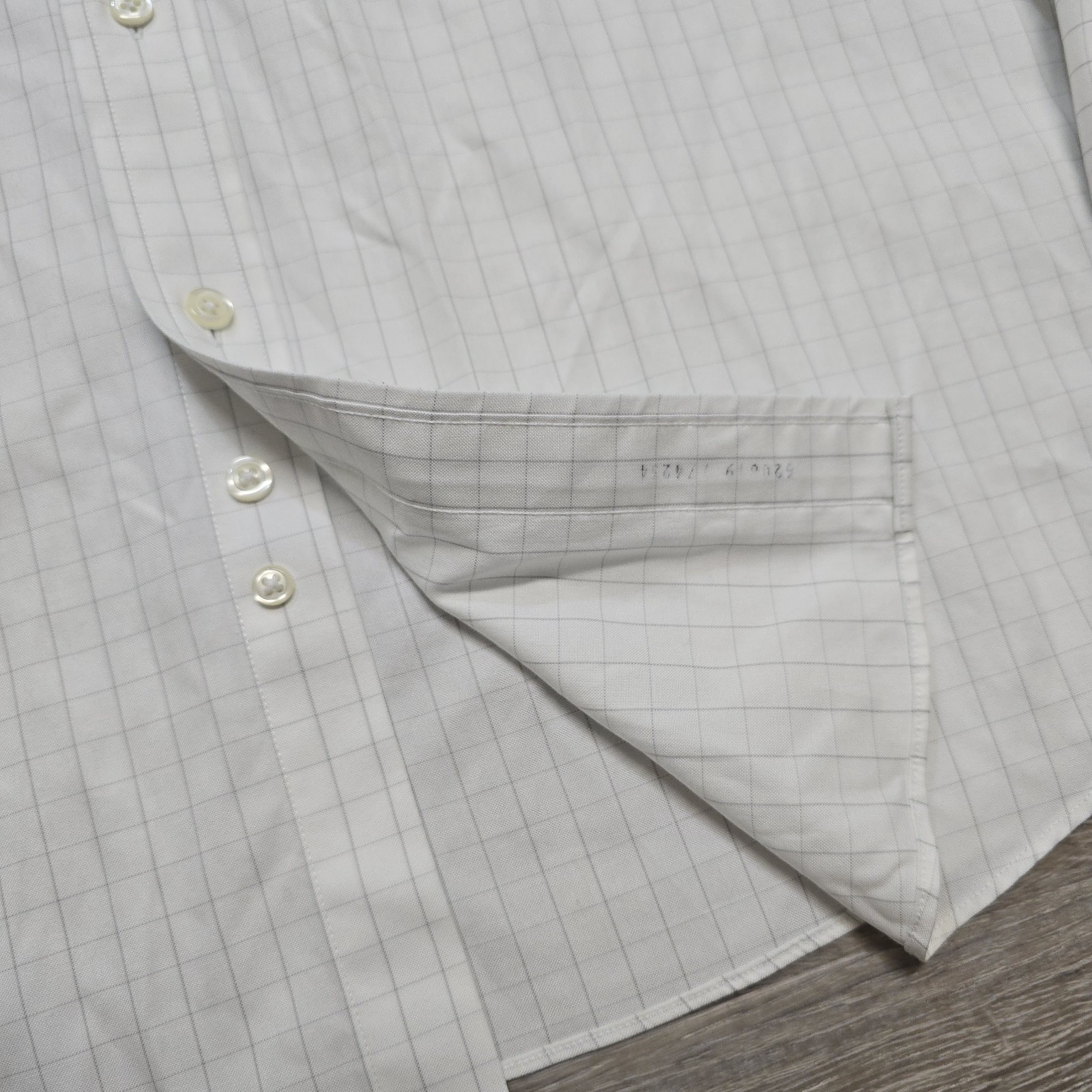 Brooks Brothers Regent Dress Shirt Mens Large 16-32 White Check Non Iron EUC!