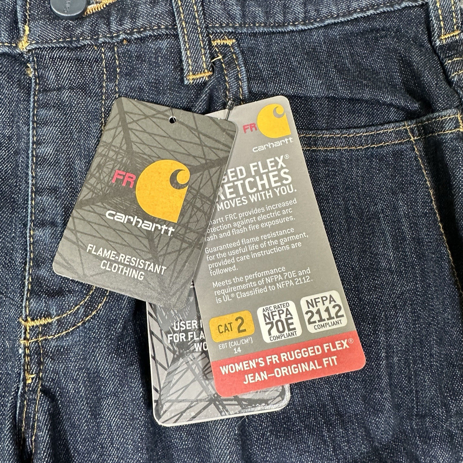 Carhartt FR Flame Resistant Rugged Flex Jeans Women Size 10 Reg Original Fit NWT