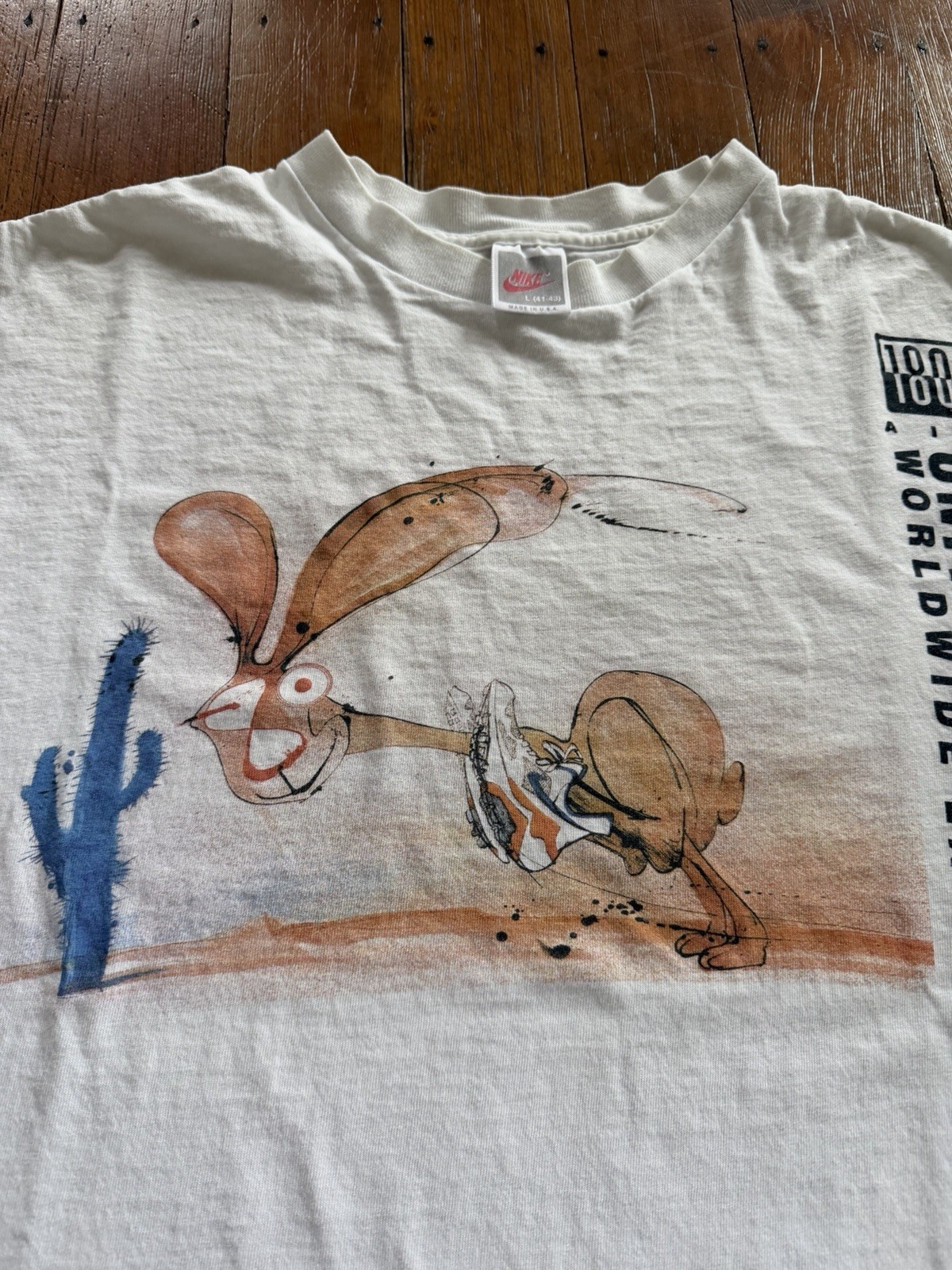 Vintage Nike Ralph Steadman Grey Tag T Shirt 90’s Air Max 180 Promo Very Rare L