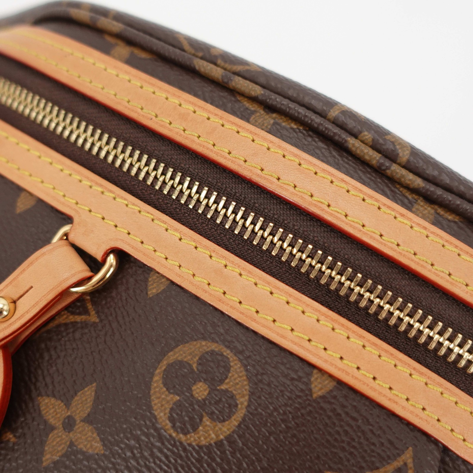 Louis Vuitton High Rise Brown Monogram Canvas Bumbag Waist Shoulder Belt Bag