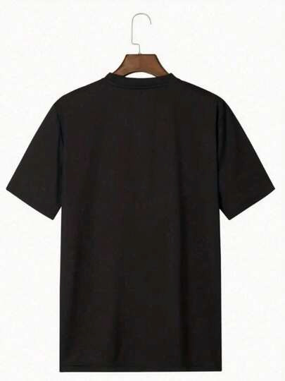 Men’s Black Oversized T-Shirt,Summer Streetwear City Break White Cross