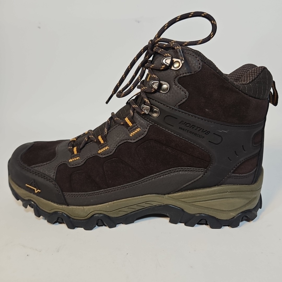 NORTIV8 Men’s Rugged Hiking Boots. Size 9(EUR 42, UK 8) Waterproof.