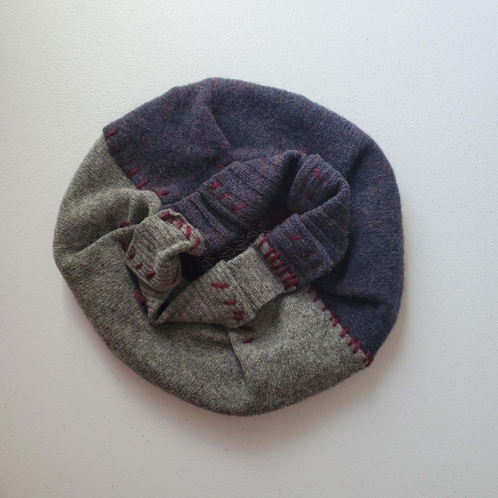 Crispina Ffrench Slouch Hat Womens One Size Multicolor Wool Patchwork Handmade