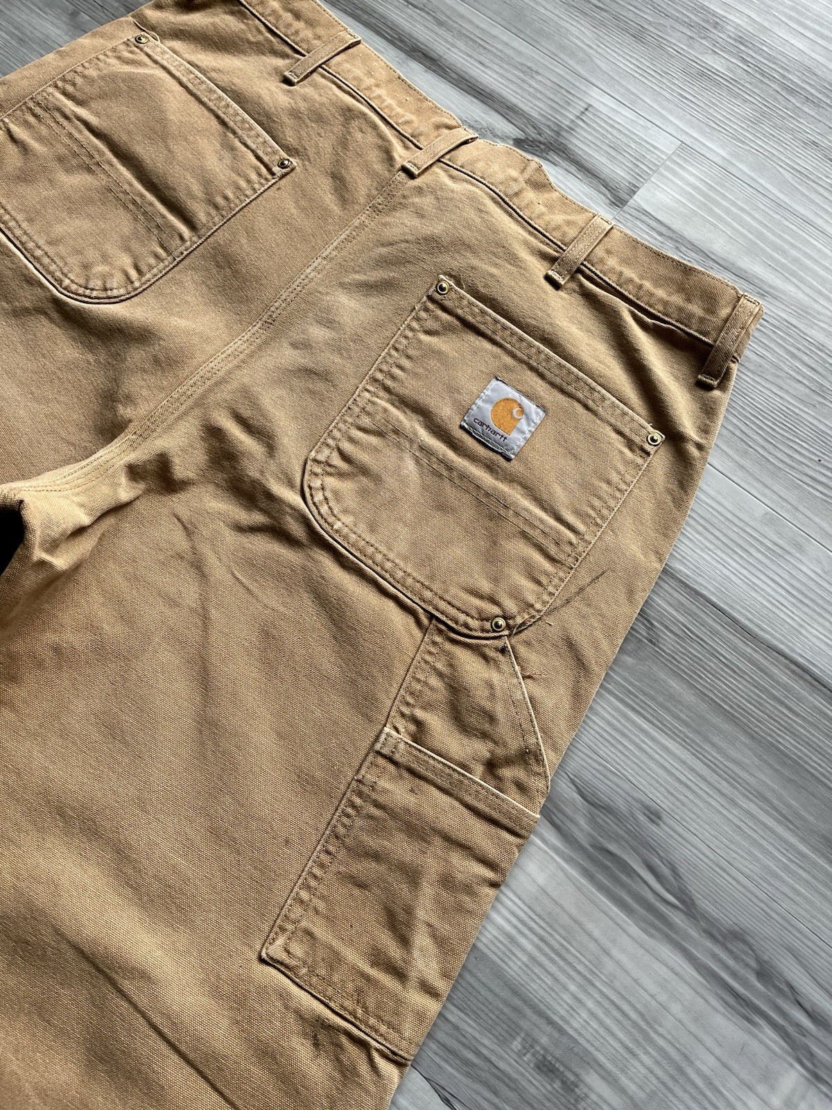 Vintage 1999 Carhartt B01 BRN Double Knee Carpenter Pants – 39×31 FADED