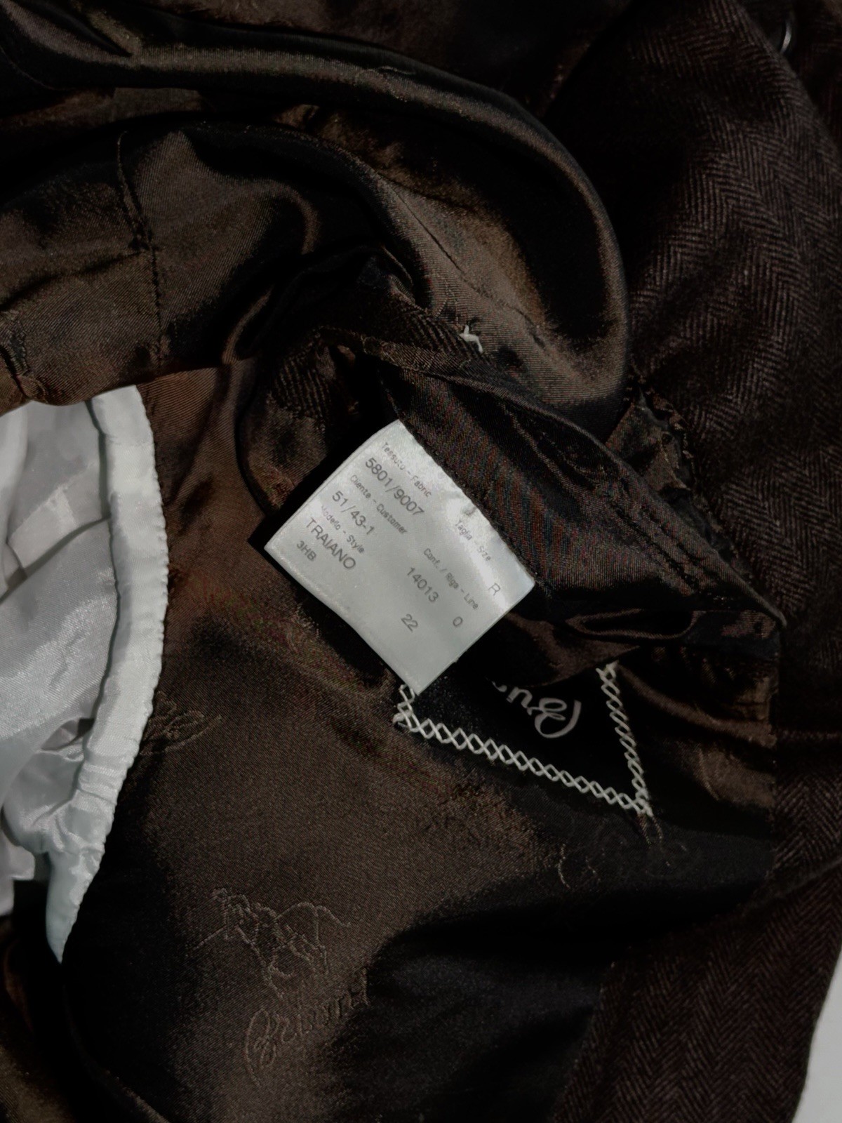Bespoke $6895 BRIONI Pure Cashmere Traiano Brown Herringbone Jacket Blazer 44